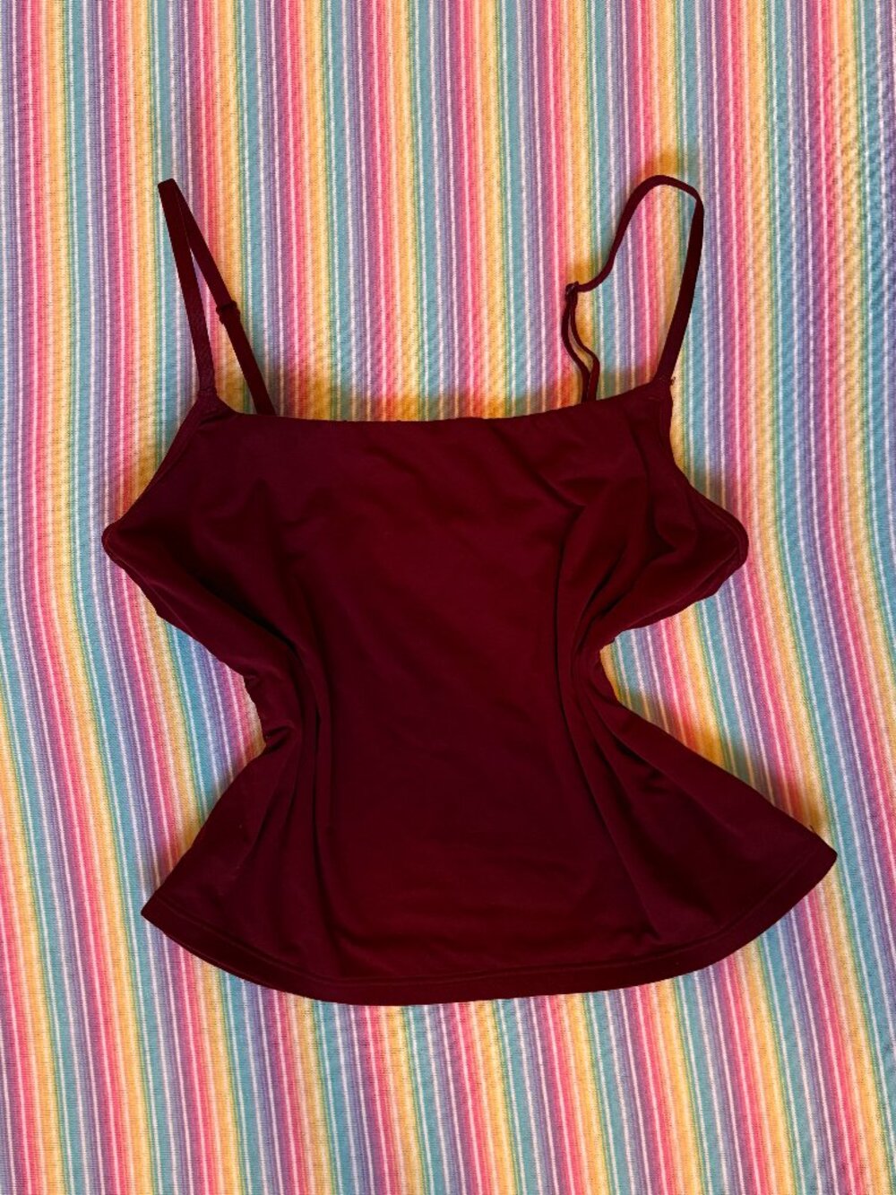 Target Auden Luxury Collection Maroon Cami with Adjustable Straps Size Medium